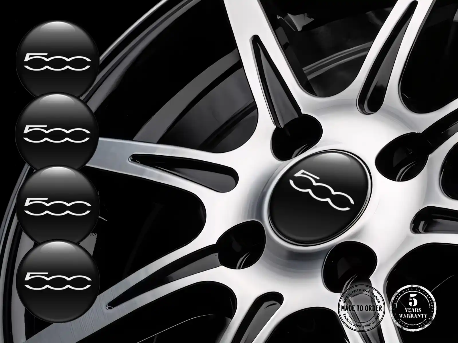 Fiat Abarth Radaufkleber Edition Luxus-Silikon-Stil
